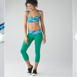 Lululemon Vibrant Green and Blue Leggongs Size 4